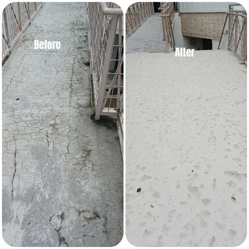 Before & After sanitizing cleaning