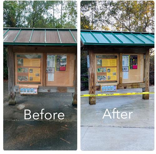 Before & After front menu stand sanitizing cleaning Before & After front menu stand sanitizing cleaning
