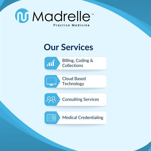 Discover Our Services at Madrelle! From credentialing and enrollment to billing and revenue cycle management, we’re here to help you succeed.  Contact us now for a free consultation!  ?? +1 833-623-7355