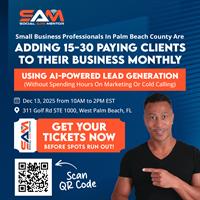 West Palm Beach AI Expert to Host Exclusive Workshop on Automated Lead Generation for Local Business Owners Live Demonstration Will Show How AI Systems Book 15-30 Qualified Appointments Monthly Without Manual Follow-Up