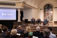 Former U.S. Secretaries of State Pompeo and Kerry Greet Guests Ahead of LeMieux Speaker Series