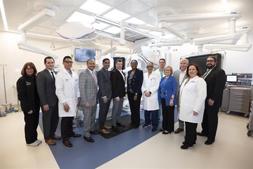 The new Neuro Interventional Cath Lab will enhance the diagnosis and treatment of stroke and complex neurovascular diseases such as aneurysms and arteriovenous malformations (AVMs) among Hudson County residents. 