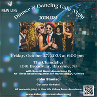 New Life Kidney Donor Assistance: Dinner &amp; Dancing Gala Night