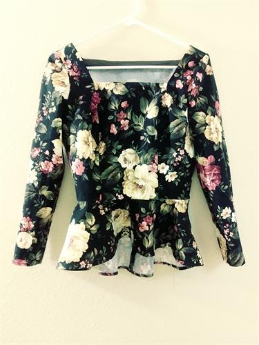 Black Floral Tunic