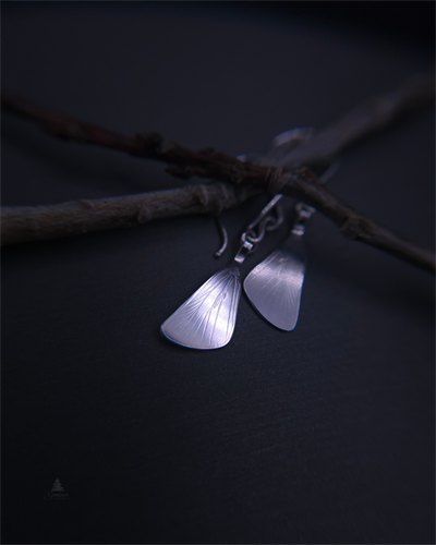 Gallery Image Sterling-Silver-Dainty-Butterfly-Wing-Imprint-Dangles.png
