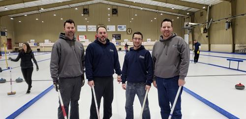 Having some fun representing Enterprise Solutions at a curling bonspiel!