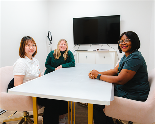 Steph, RWHC's Care Director, with Caregivers Kate and Felicia