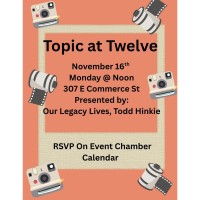 Topic at Twelve - Our Legacy Lives