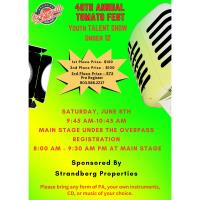 Tomato Fest YOUTH Talent Contact Sponsored by Strandberg Properties