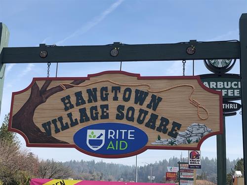 New Monument Sign at Hangtown Village Plaza in Placerville
