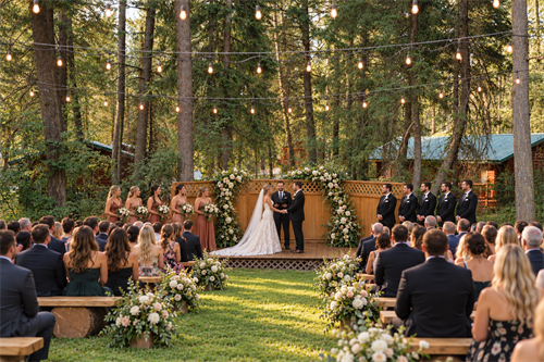 Wedding Cermony at Snowberry Center Amphitheater