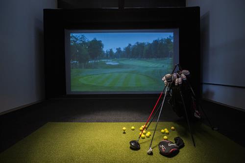 Golf Simulator in Club Lounge