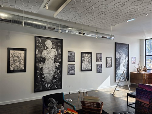 Smalter Gallery during installation of one of our shows.