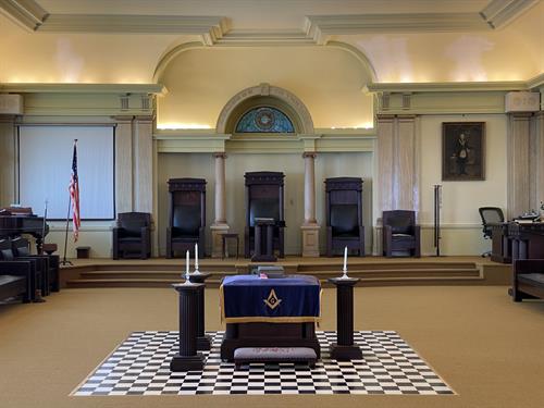 The temple room inside the lodge 