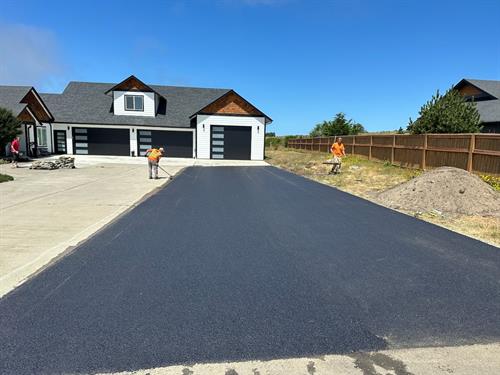 Paved driveway