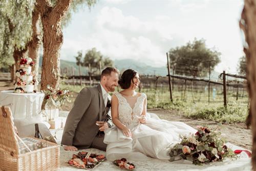 Wedding Picnic Basket and Cheese Platter