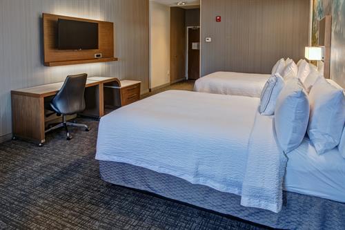 Traveling with a friend? The Queen/Queen guest rooms are ideal and feature two queen beds
