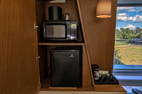 Our guest rooms offer mini-fridge, microwave with coffee and tea service.