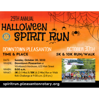 Rotary Club of Pleasanton Halloween Spirit Run