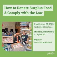 StopWaste Webinar: Donating Surplus Food at Work