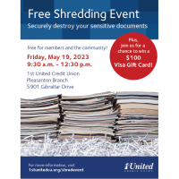 1st United Credit Union Free Shred Event