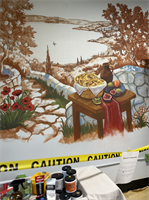 Local Artist Paints a Nostalgic Mural in Pleasanton's Newly Famous Sandwich Market!