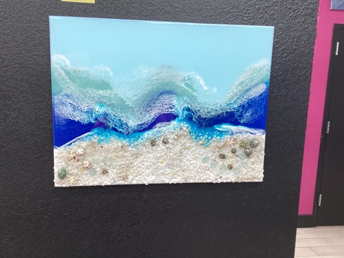 Resin Beach Scene