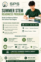 SPS Institute Launches Summer STEM Readiness Program for Local High School Students
