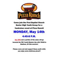 First Baptist/Pizza Ranch Fundraiser