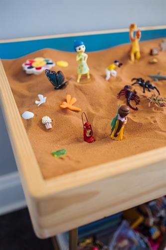 Sand Tray used in the Play Therapy office
