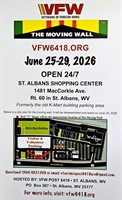 St. Albans VFW Post 6418 and THE MOVING WALL meeting. See Details for time and location.