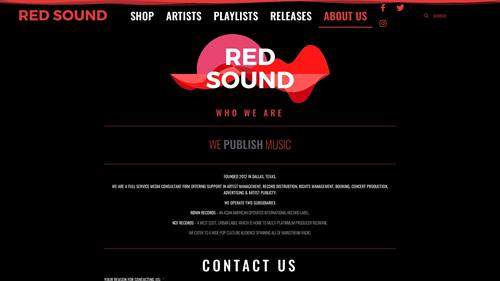 Red Sound Music Group Website
