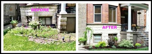 Repainted porch then installed and designed a new garden. Repainted porch then installed and designed a new garden.