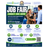 2026 Job Fair- Chino Valley Chamber of Commerce, in partnership with City of Chino and Chaffey College