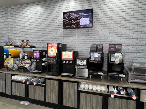 Frazil slush drinks and coffee station
