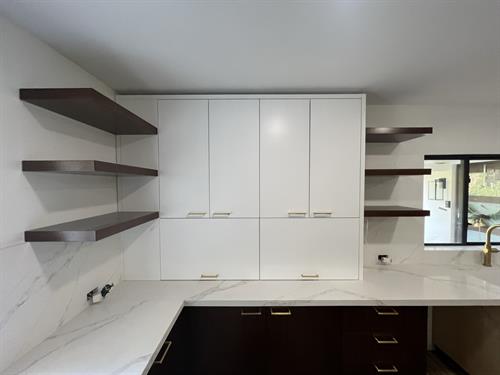 Custom shelves and cabinets by Hyper Construction