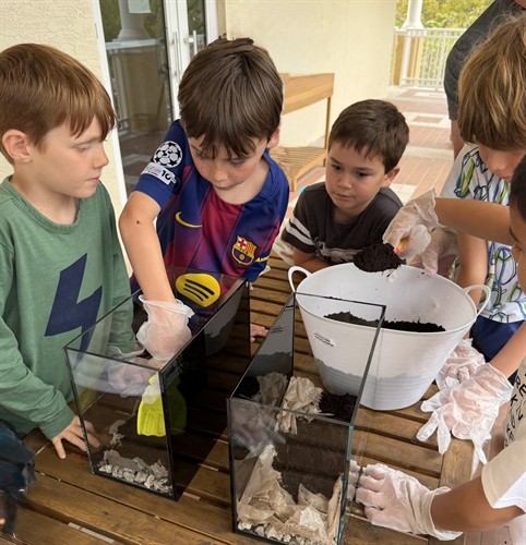 Project-Based Learning- students created Terrariums to sell at the farmers market