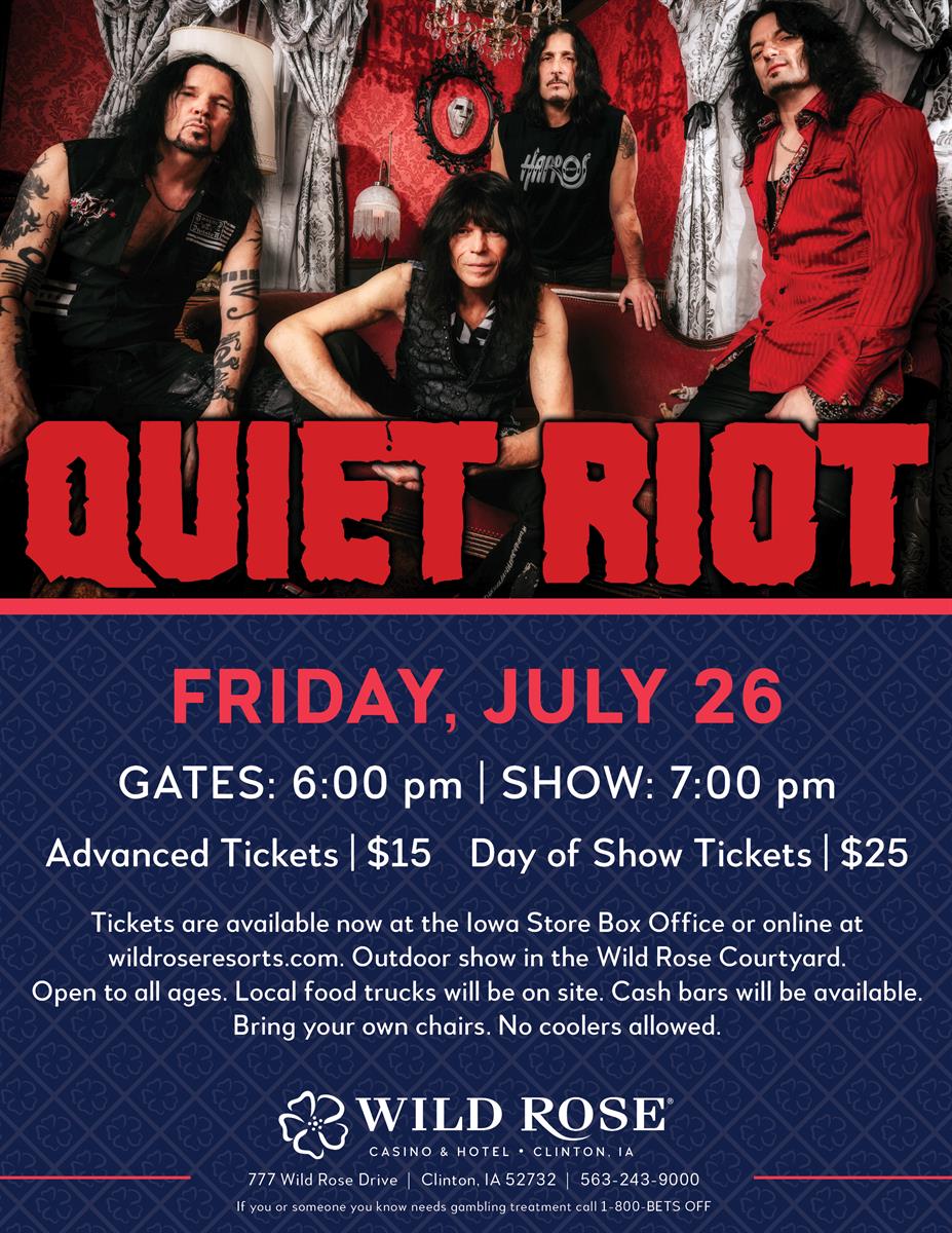 Quiet Riot at Wild Rose - Jul 26, 2024 - Grow Clinton