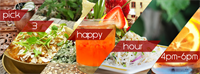 Happy Hour - 20% off craft cocktails/wine and pick three tidbits (apps)
