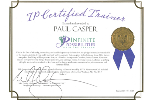 Infinite Possibilities Training Certificate