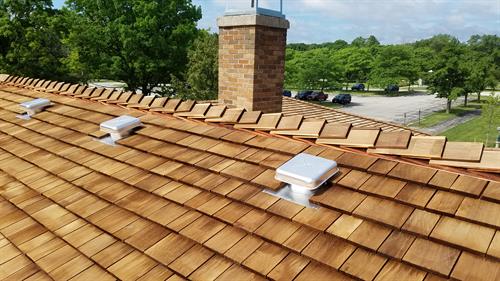 Cedar Shake Shingles on Commercial Roof