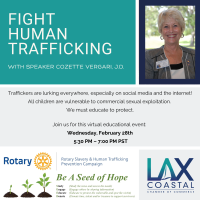 Fight Human Trafficking Virtual Webinar with Cozette Vergari, J.D.
