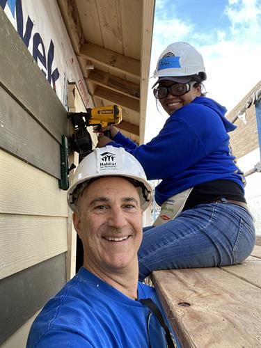 Habitat build with Rotarian President Brady Connell