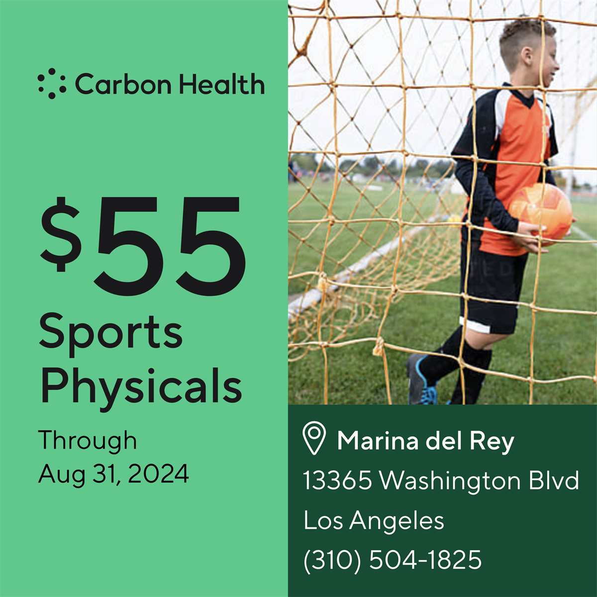 Carbon Health Urgent Care SPORTS PHYSICALS DISCOUNT FOR SUMMER 2024