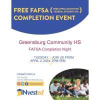Greensburg Community High School FREE FAFSA Completion Night