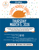 Turkey Noodle Drive-Thru Tickets on Sale!