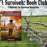 "I Survived" Book Club Meeting-"I Survived the American Revolution"