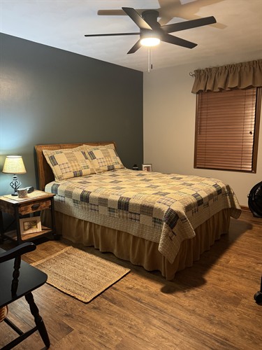 Bedroom with accent wall