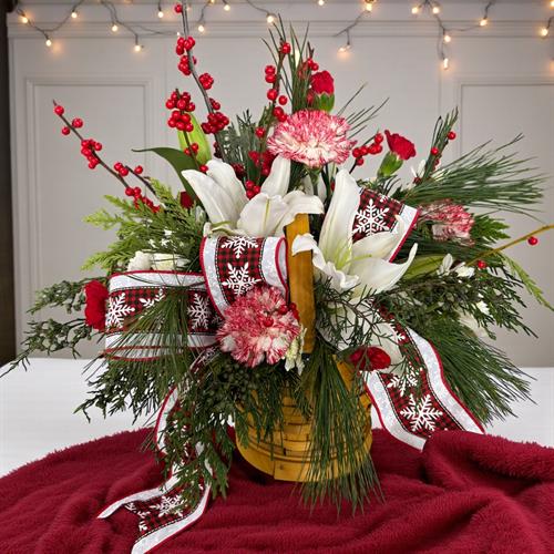 Peppermint Prelude Basket Arrangement 