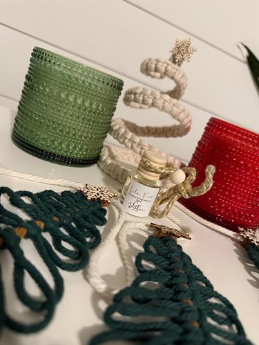 Macrame Christmas Tree, Christmas Tree Garland, Christmas Scent Car Diffuser